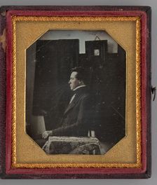Untitled (Portrait of a Seated Man in Profile), 1845. Creator: Unknown