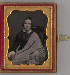 Untitled (Portrait of a Seated Woman), 1858. Creator: Otis H. Cooley