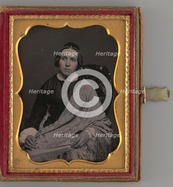 Untitled (Portrait of a Seated Woman), 1858. Creator: Otis H. Cooley.