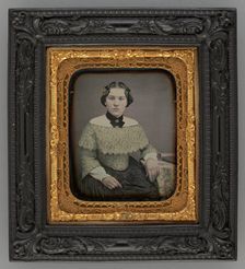 Untitled (Portrait of a Seated Woman), 1860. Creator: Unknown