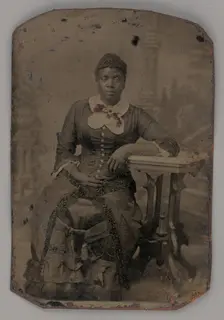 Untitled (Portrait of a Seated Woman), 1880. Creator: Unknown
