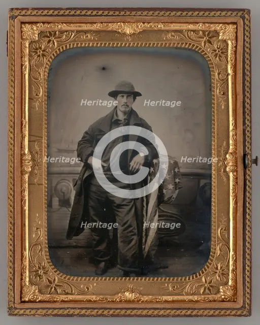 Untitled (Portrait of a Standing Man), 1860. Creator: Unknown.