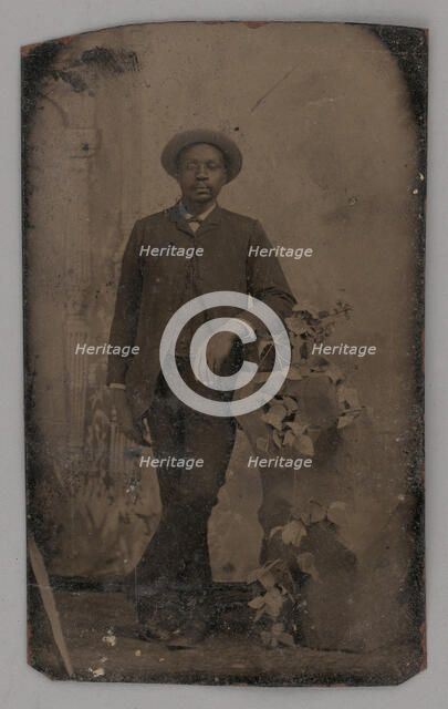 Untitled (Portrait of a Standing Man), 1860s. Creator: Unknown.