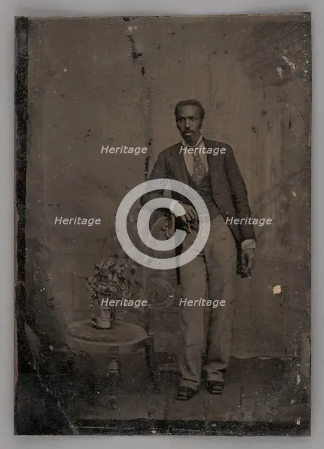 Untitled (Portrait of a Standing Man), 1860s. Creator: Unknown.