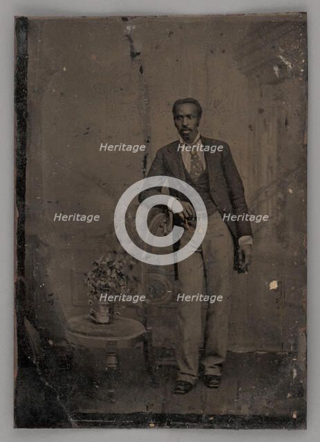 Untitled (Portrait of a Standing Man), 1860s. Creator: Unknown.