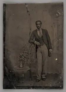 Untitled (Portrait of a Standing Man), 1860s. Creator: Unknown