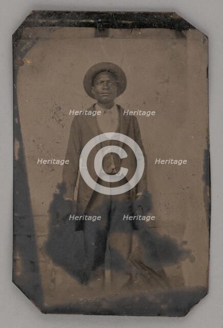 Untitled (Portrait of a Standing Man), 1860s. Creator: Unknown.