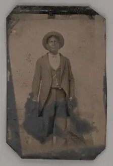 Untitled (Portrait of a Standing Man), 1860s. Creator: Unknown
