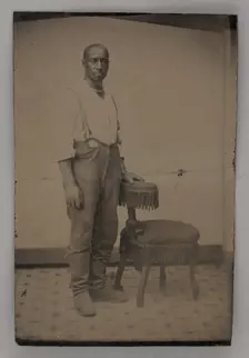 Untitled (Portrait of a Standing Man), 1875. Creator: Unknown