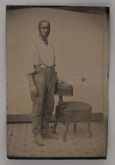 Untitled (Portrait of a Standing Man), 1875. Creator: Unknown