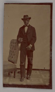 Untitled (Portrait of a Standing Man), 1880. Creator: Unknown