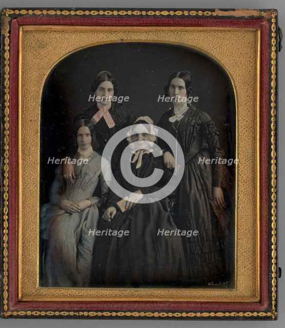 Untitled (Portrait of Four Women), 1852. Creator: R. Emmert Churchill.