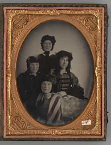 Untitled (Portrait of Four Women), 1864. Creator: Unknown
