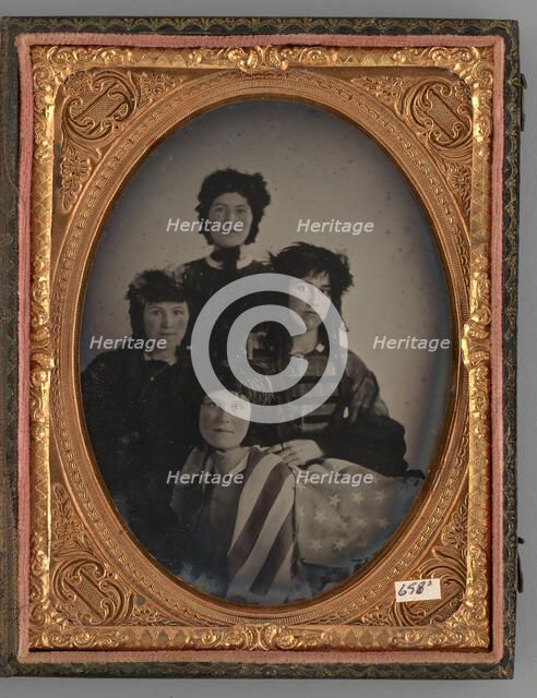 Untitled (Portrait of Four Women), 1864. Creator: Unknown.