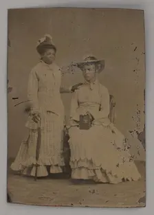 Untitled (Portrait of One Standing Woman and One Seated Woman), 1860s. Creator: Unknown