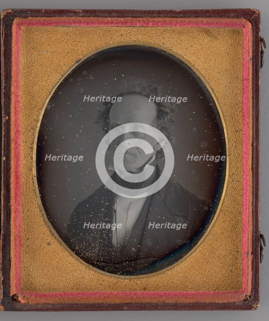 Untitled (Portrait of Man), 1843. Creators: Albert Sands Southworth, Josiah Johnson Hawes.