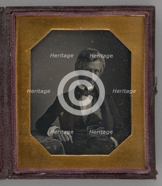 Untitled (Portrait of Man), 1846. Creator: Mathew Brady.
