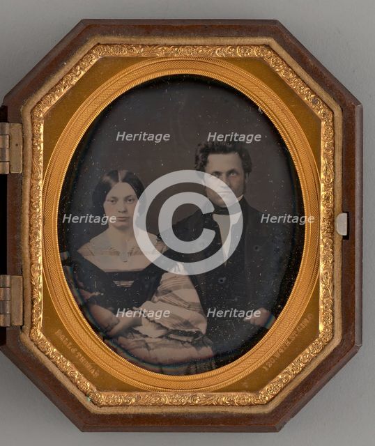 Untitled (Portrait of Man and Woman), 1855. Creators: James Presley Ball, James Presley Ball & Thomas.