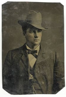 Untitled (Portrait of Man with Hat), 1850/99. Creator: Unknown