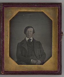 Untitled (Portrait of Seated Man), 1845. Creator: Unknown