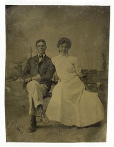 Untitled (Portrait of Seated Man and Woman), 1850/99. Creator: Unknown
