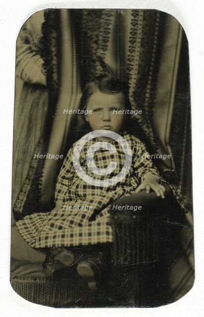 Untitled (Portrait of Seated Girl), 1850/99. Creator: Unknown.