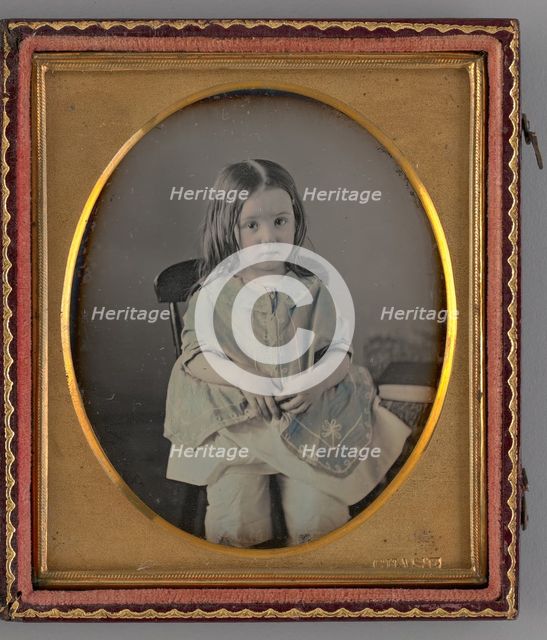 Untitled (Portrait of Seated Girl), 1855. Creator: Lorenzo G. Chase.