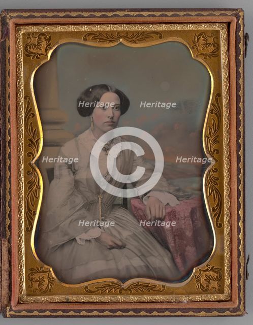 Untitled (Portrait of Seated Woman), 1858. Creators: Albert Sands Southworth, Josiah Johnson Hawes.