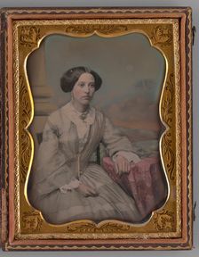 Untitled (Portrait of Seated Woman), 1858. Creators: Albert Sands Southworth, Josiah Johnson Hawes