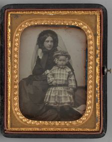 Untitled (Portrait of Seated Woman and Child), 1855. Creator: John Adams Whipple