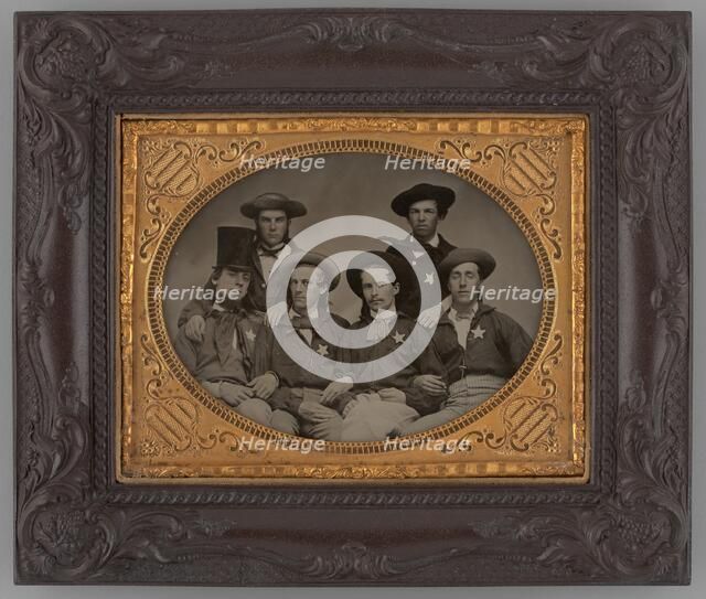 Untitled (Portrait of Six Men), 1870. Creator: Unknown.