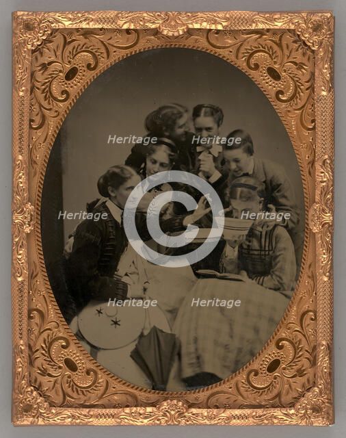 Untitled (Portrait of Six Women), 1866. Creator: Unknown.