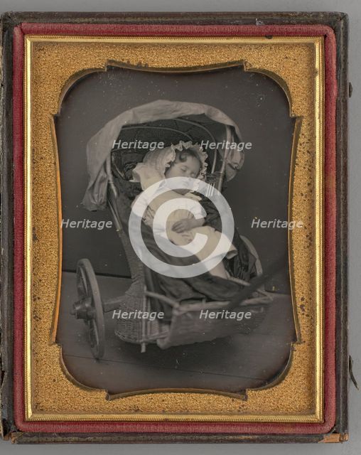 Untitled (Portrait of Sleeping Baby), 1851. Creator: Unknown.