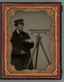 Untitled (Portrait of Surveyor), 1862. Creator: Unknown