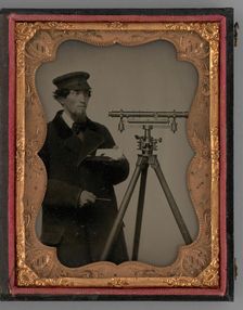 Untitled (Portrait of Surveyor), 1862. Creator: Unknown