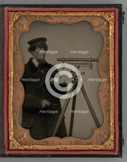 Untitled (Portrait of Surveyor), 1862. Creator: Unknown.
