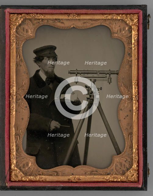 Untitled (Portrait of Surveyor), 1862. Creator: Unknown.