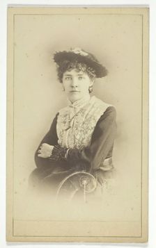 Untitled (Portrait of Woman with Hat), 1850/99. Creator: Unknown
