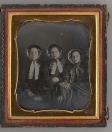 Untitled (Portrait of Three Girls), 1850. Creator: Unknown