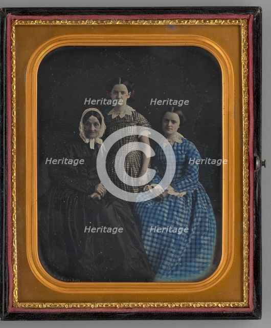 Untitled (Portrait of Three Women), 1860. Creator: R. Emmert Churchill.