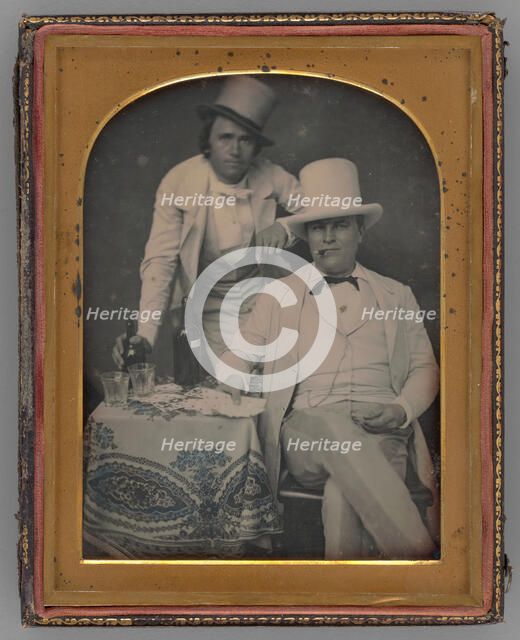 Untitled (Portrait of Two Men), 1855. Creator: Jesse Harrison Whitehurst.