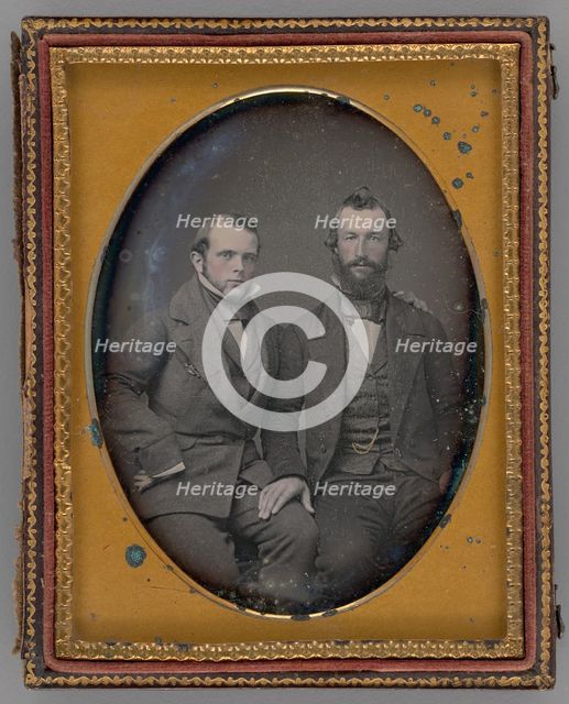 Untitled (Portrait of Two Men), 1855. Creator: Robert H. Vance.