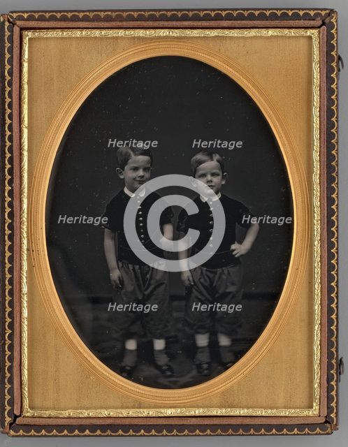 Untitled (Portrait of Two Boys), 1858. Creator: Unknown.