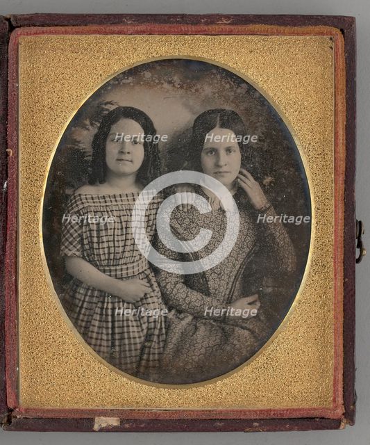 Untitled (Portrait of Two Girls), 1846. Creator: Unknown.
