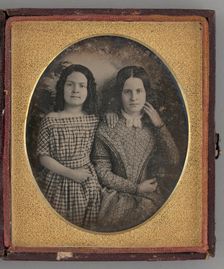 Untitled (Portrait of Two Girls), 1846. Creator: Unknown