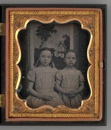 Untitled (Portrait of Two Girls), 1860. Creator: Unknown