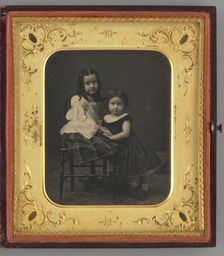 Untitled (Portrait of Two Girls), 1861. Creator: Mathew Brady