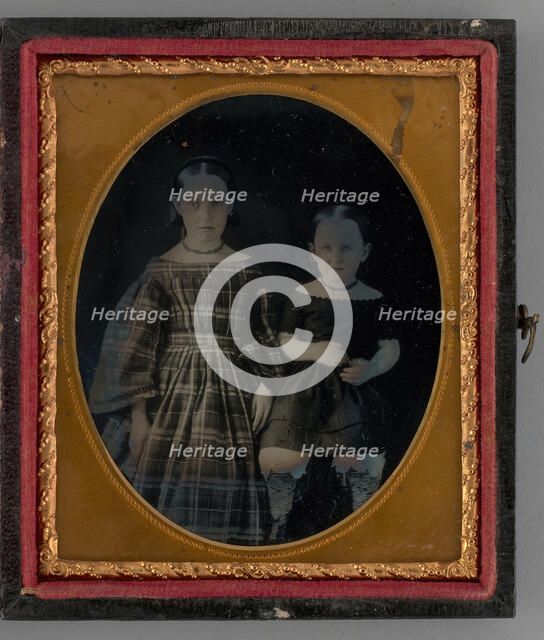 Untitled (Portrait of Two Girls), 1865. Creator: Unknown.