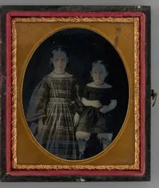 Untitled (Portrait of Two Girls), 1865. Creator: Unknown