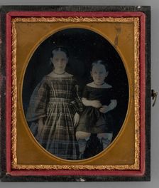 Untitled (Portrait of Two Girls), 1865. Creator: Unknown